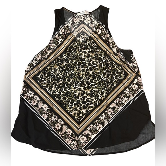 Women's Black and Brown Sleeveless Top - Picture 1 of 4